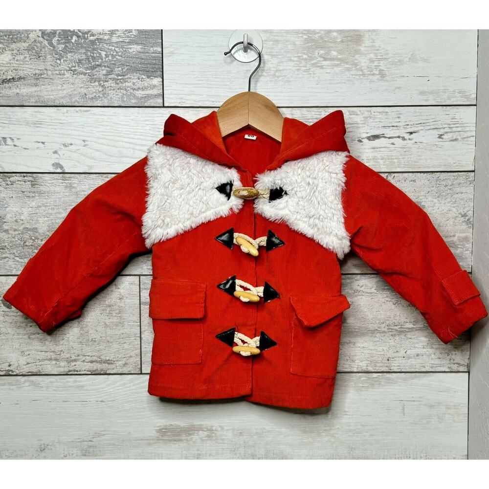 Fox Hooded Jacket Size 12 - 24 Months (80 EU) Pockets Ears Hood Kids Coat Jacket